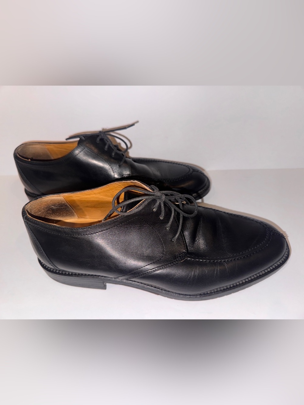 Men's Cable&Co Black Leather Dress Shoes - made in Italy, size 10.5
